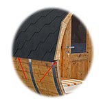 Goutte-d'eau pour le toit du sauna