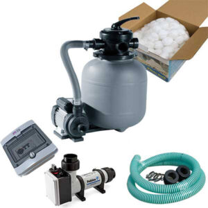 Kit de filtration et de chauffage électrique 9kW avec tableau de contrôle digital pour eau salée